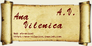 Ana Vilenica vizit kartica